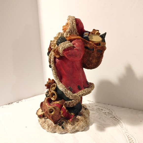 Santa Figurine Sack of Toys Dog at Feet - Picture 6 of 15